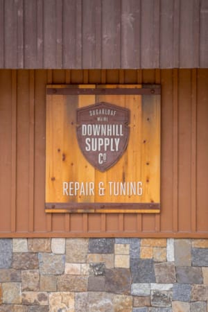 Downhill Supply Co. signage at Sugarloaf