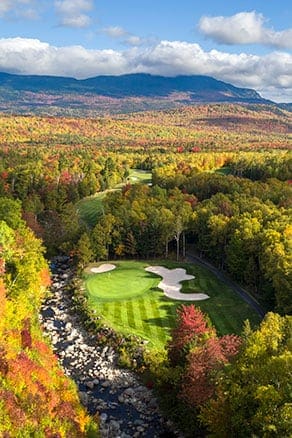 Aerial shot of the golf course