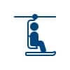 skier on chairlift icon